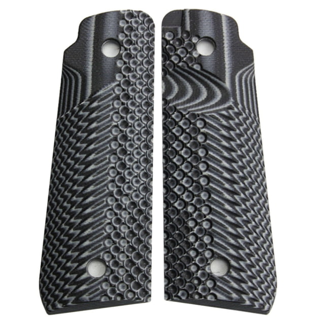 Stoner CNC Ruger Mark IV  Lite G10 Gun Grips Slash and Burn Design Fits Ruger 22 45 Lite Generation 4 Rimfire Grey Black - Stoner CNC