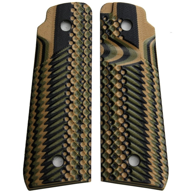 Stoner CNC Ruger Mark IV  Lite G10 Gun Grips Slash and Burn Design Fits Ruger 22 45 Lite Generation 4 Rimfire Mil Spec Camo - Stoner CNC