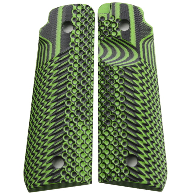 Stoner CNC Ruger Mark IV  Lite G10 Gun Grips Slash and Burn Design Fits Ruger 22 45 Lite Generation 4 Rimfire Neon Green Black - Stoner CNC