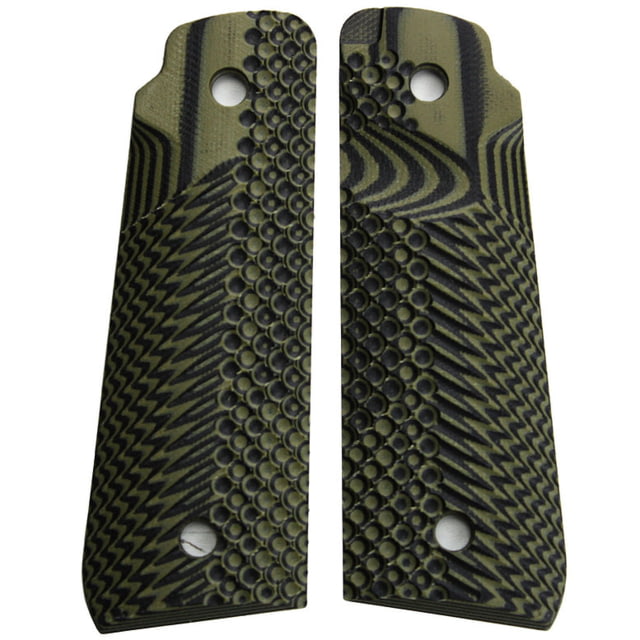 Stoner CNC Ruger Mark IV  Lite G10 Gun Grips Slash and Burn Design Fits Ruger 22 45 Lite Generation 4 Rimfire OD Green Black - Stoner CNC