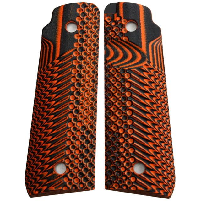 Stoner CNC Ruger Mark IV  Lite G10 Gun Grips Slash and Burn Design Fits Ruger 22 45 Lite Generation 4 Rimfire Orange Black - Stoner CNC