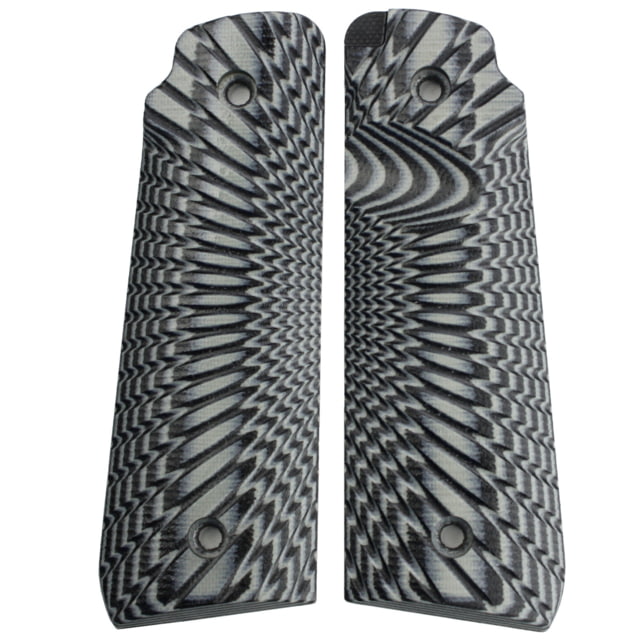 Stoner CNC Ruger Mark IV  Lite G10 Gun Grips Starburst Design Fits Ruger 22 45 Lite Generation 4 Rimfire Grey Black - Stoner CNC