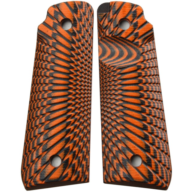 Stoner CNC Ruger Mark IV  Lite G10 Gun Grips Starburst Design Fits Ruger 22 45 Lite Generation 4 Rimfire Orange Black - Stoner CNC