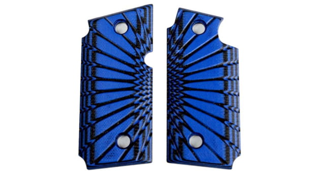Stoner CNC SIG P238 Starburst G10 Gun Grips Fits Sig Sauer .380 Auto Pistol Blue/Black Non Ambi - Stoner Cnc