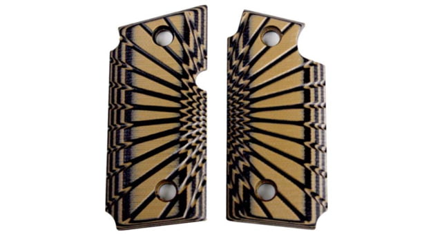 Stoner CNC SIG P938 G10 Gun Grips Starburst Fits Sig Sauer 9mm P938 Pistol Brown/Black Non Ambi - Stoner CNC