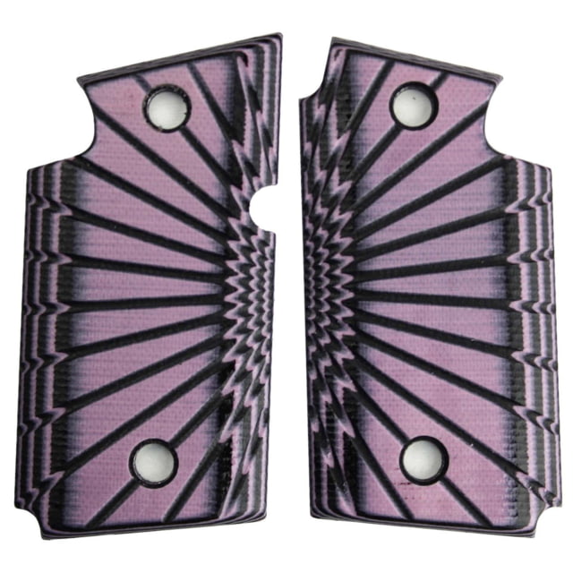 Stoner CNC SIG P938 G10 Gun Grips Starburst Fits Sig Sauer 9mm P938 Pistol Lavender/Black Non Ambi - Stoner CNC