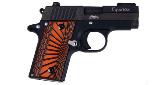 Stoner CNC SIG P938 G10 Gun Grips Starburst Fits Sig Sauer 9mm P938 Pistol Orange/Black Non Ambi - Stoner CNC