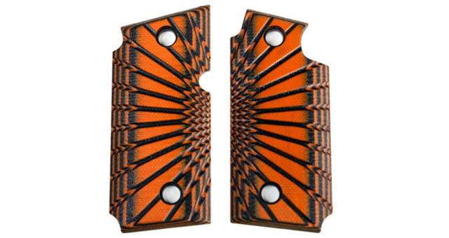 Stoner CNC SIG P938 G10 Gun Grips Starburst Fits Sig Sauer 9mm P938 Pistol Orange/Black Ambi - Stoner CNC
