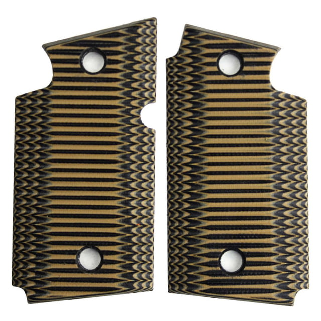 Stoner CNC SIG P938 G10 Gun Grips Super Spine Fits Sig Sauer 9mm P938 Pistol Brown/Black Ambi - Stoner Cnc