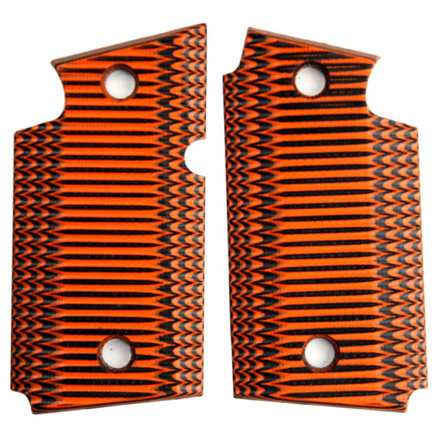 Stoner CNC SIG P938 G10 Gun Grips Super Spine Fits Sig Sauer 9mm P938 Pistol Orange/Black Non Ambi - Stoner CNC