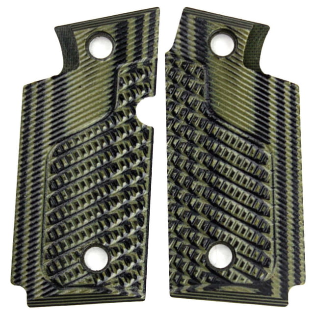 Stoner CNC Springfield Armory 911 .380 ACP Defensive Carry G10 Gun Grips OD Green Black Ambi STO-SA .380-DC-AM-ODG - Stoner CNC