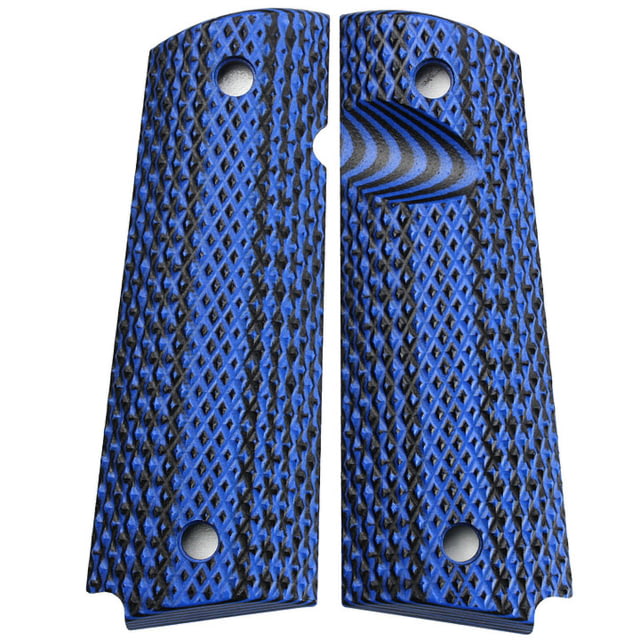 Stoner CNC Super Aggressive G10 Gun Grips fit  Compact and Springfield EMP Blue Black  Compact-Slim-Standard - Stoner Cnc