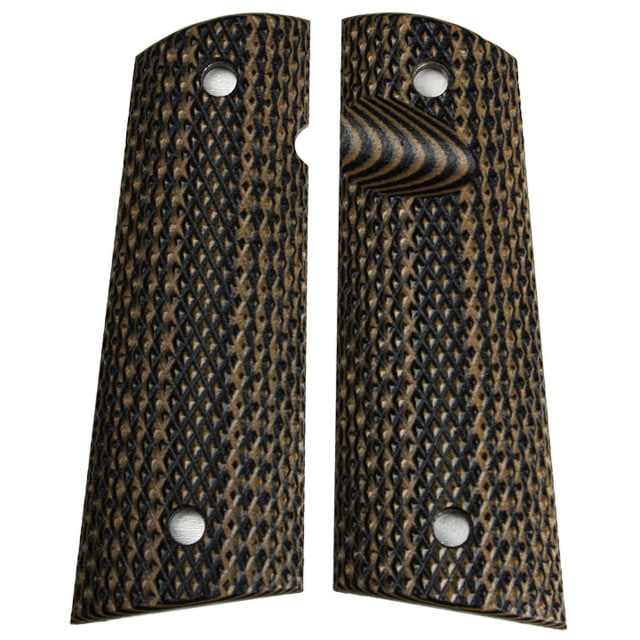 Stoner CNC Super Aggressive G10 Gun Grips fit  Full Size Brown Black  Full Size-Slim-Magwell - Stoner Cnc