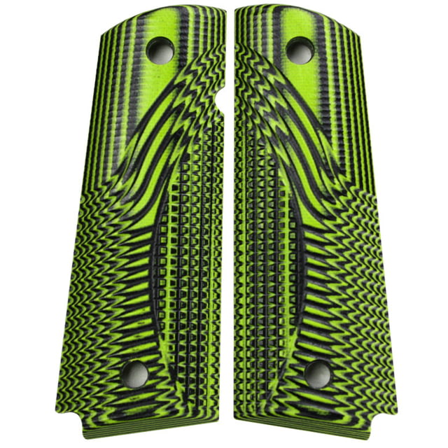 Stoner CNC Tactical Eclipse G10 Gun Grips fit  Full Size Neon Green Black  Full Size-Round Butt - Stoner Cnc