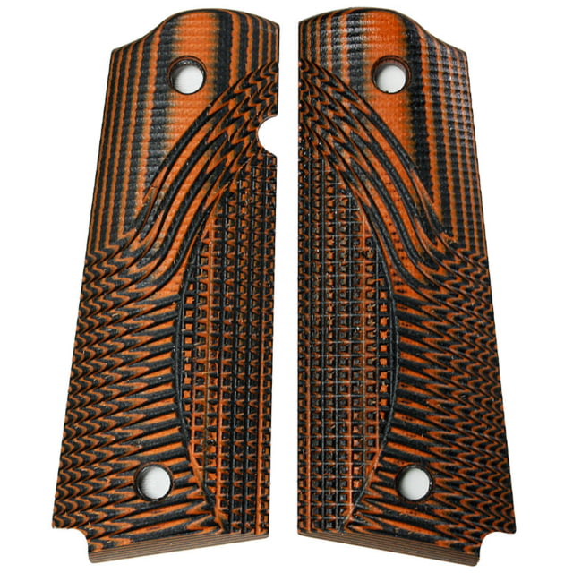 Stoner CNC Tactical Eclipse G10 Gun Grips fit  Full Size Orange Black  Full Size-Round Butt - Stoner Cnc