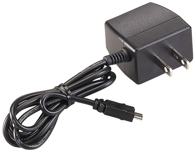 Streamlight 120V AC USB Dedicated Wall Adapter Charging Cord Black - Streamlight