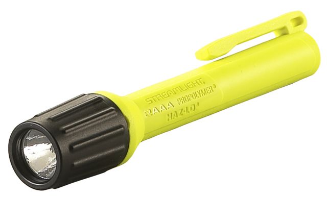 Streamlight 2AAA ProPolymer HAZ-LO Ultra Compact LED 60 Lumens Flashlight Clam Yellow