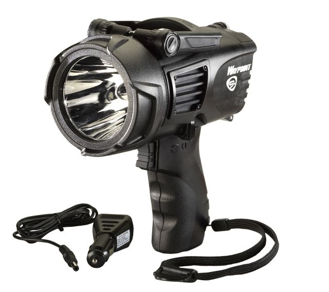 USED Streamlight Waypoint Pistol Grip Spotlight C Alkaline Battery/12V DC Power Cord 550 Lumens Black Blister Pack  EDEMO3 Condition Like New - Streamlight