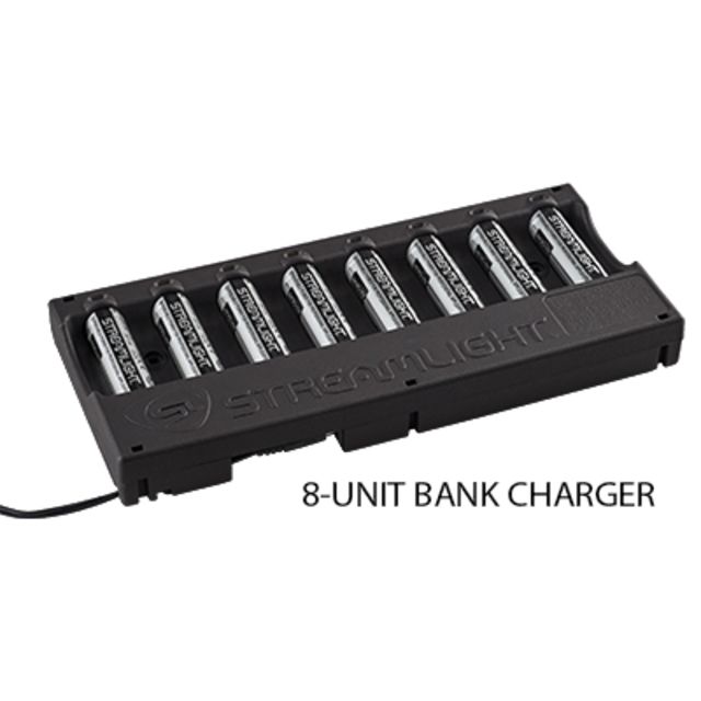 Streamlight 8-Unit Bank Charger - 120V/100V AC Black - Streamlight