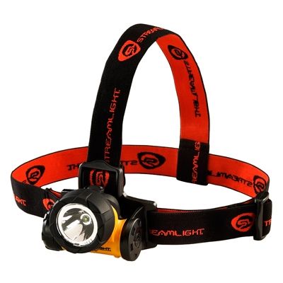Streamlight Argo HAZ-LO Div. 1 with alkaline batteries. Rubber & Elastic Straps. Yellow - Streamlight