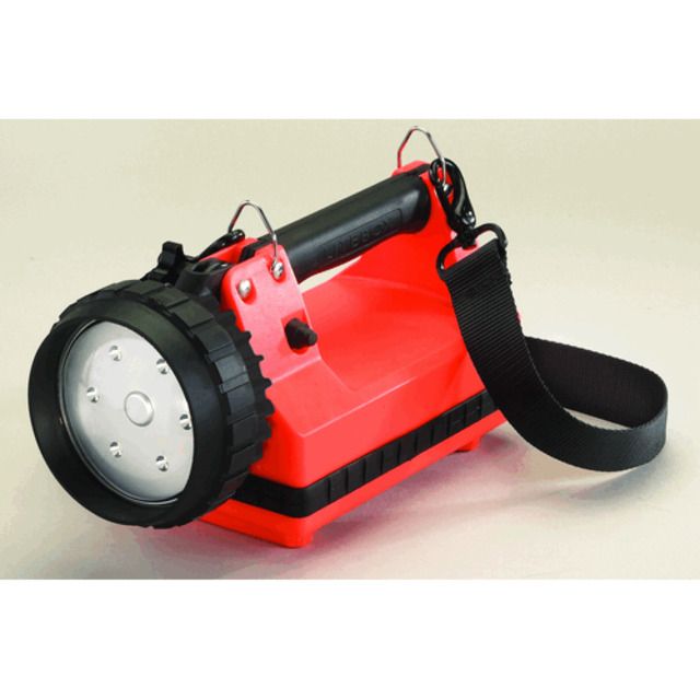 Streamlight E-Flood FireBox Rechargeable Lantern with Blue Taillight LEDs 1500 Lumens 120V AC/12V DC Standard System with Shoulder Strap & Mounting - Streamlight