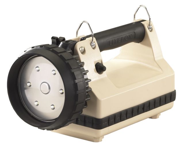 Streamlight E-Flood Litebox Rechargeable Lantern Power Failure System 615 Lumen Led 22062 -Iec Type G 240V Ac Charge Cord 12V Dc Mount Rack Beige - Streamlight