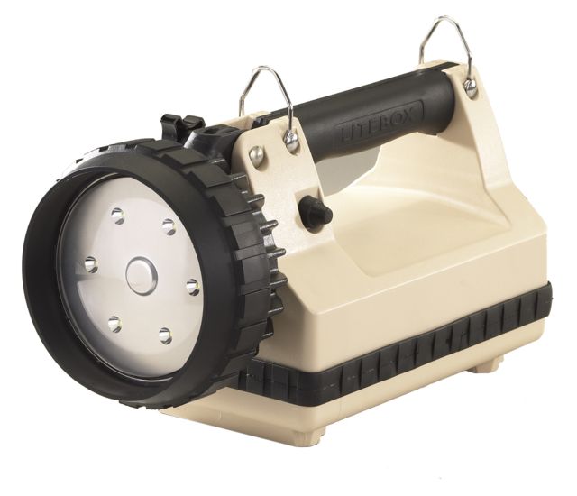 Streamlight E-Flood LiteBox Rechargeable Lantern Power Failure System 1500 Lumens 120V AC/12V DC with Mounting Rack Beige - Streamlight