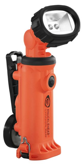 Streamlight Knucklehead Multi-Purpose Worklight 200 Lumen Division 2 200 Lumen White Led Clip 22061 - 230V Ac Charge Cord 12V Dc Orange - Streamlight