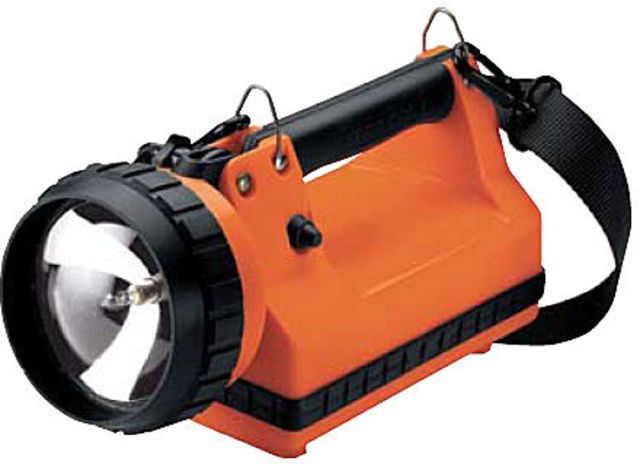Streamlight LiteBox Flashlight w/ Standard AC/DC Charging System 8-Watt Spot Bulb Orange - Streamlight