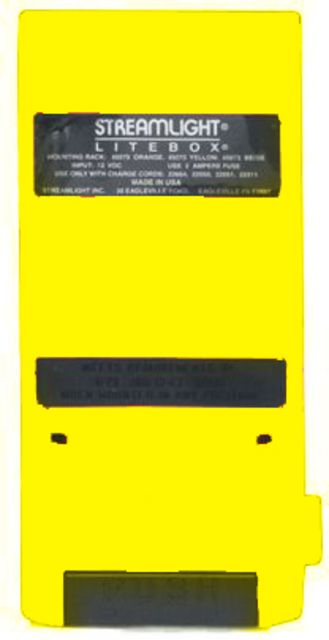 Streamlight LiteBox Mounting Rack Direct Wire 12V DC Yellow - Streamlight