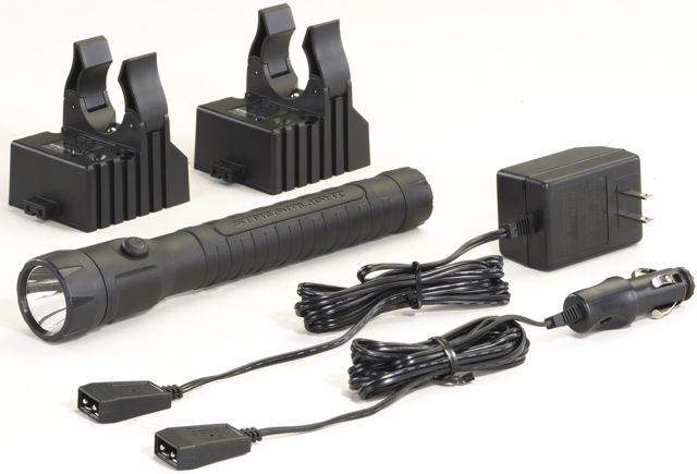 Streamlight PolyStinger LED HAZ-LO Industrial Safety Flashlight 120V AC/12VDC Steady Charge Cord Black - Streamlight