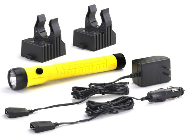 Streamlight PolyStinger LED HAZ-LO Industrial Safety Flashlight 120V AC Steady Charge Cord Yellow - Streamlight