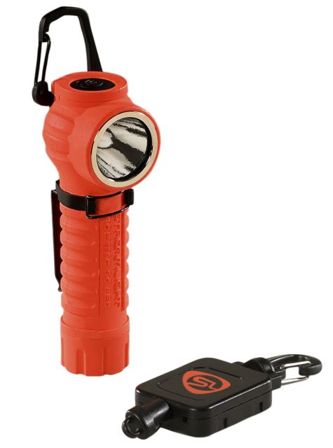 Streamlight PolyTac 90 Flashlight w/ Gear Keeper & Lithium Batteries - Orange - Streamlight