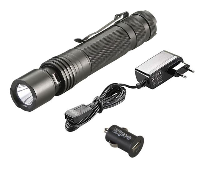 Streamlight Protac Hl Usb Flashlight Usb Rechargeable 1000 Lumen White Led International Ac Charge Cord 12V Dc Black - Streamlight