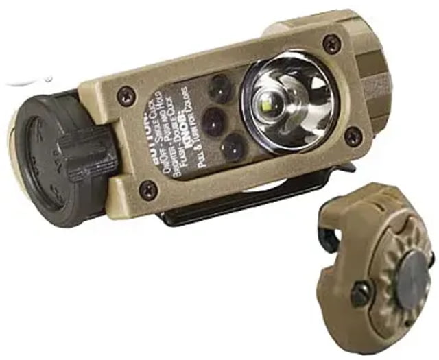 Streamlight Sidewinder Compact Aviation Light Tan - White Grn Blue IR LEDs helmet mount - Streamlight
