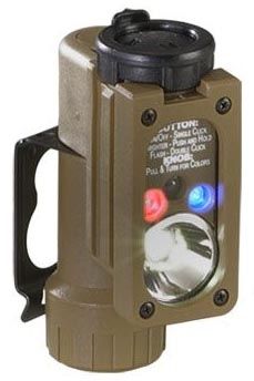 Streamlight Sidewinder Compact Tactical Flashlight Coyote Tan - White Red Blue IR LEDs w/ Helmet Mount - Streamlight