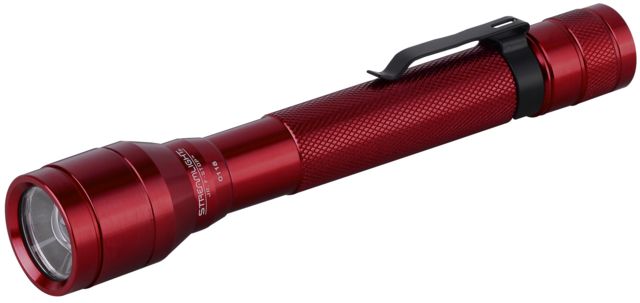 Streamlight Jr. F-Stop Flashlight 250 Lumen Flood/220 Lumen Spot White Led 2 X Aa Battery Clam Pack Red - Streamlight