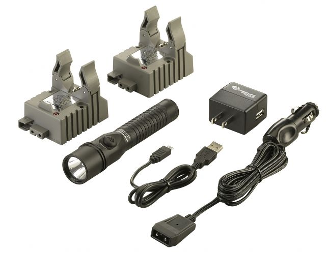 DEMO Streamlight Strion DS 375 Lumen Flashlight-IEC Type A 120V/100VAC/12V DC-2 Holders Black - Streamlight