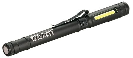 Streamlight Stylus Pro COB USB Rechargeable Worklight/Penlight 160/40 Lumens/Flash w/ 19in USB cord Black Clam - Streamlight