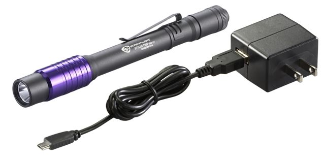 Streamlight Stylus Pro USB UV Rechargeable Penlight325 mW w/120V AC AdapterUSB CordHolster - Streamlight