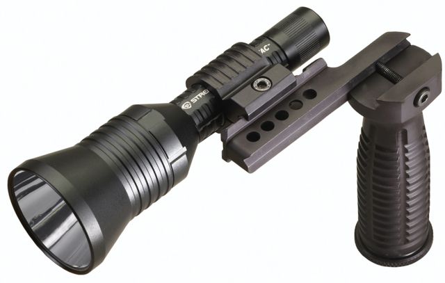 Streamlight Super Tac C4 LED 135 Lumen Flashlight Black w/ Vertical Grip & Low Profile Mount Box - Streamlight