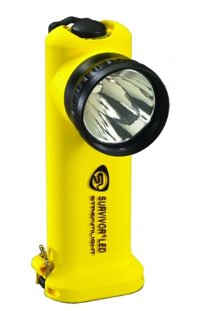 Streamlight Survivor LED Flashlight Yellow - AC Charger Fast Charge Base Alkaline Battery Pack - Streamlight
