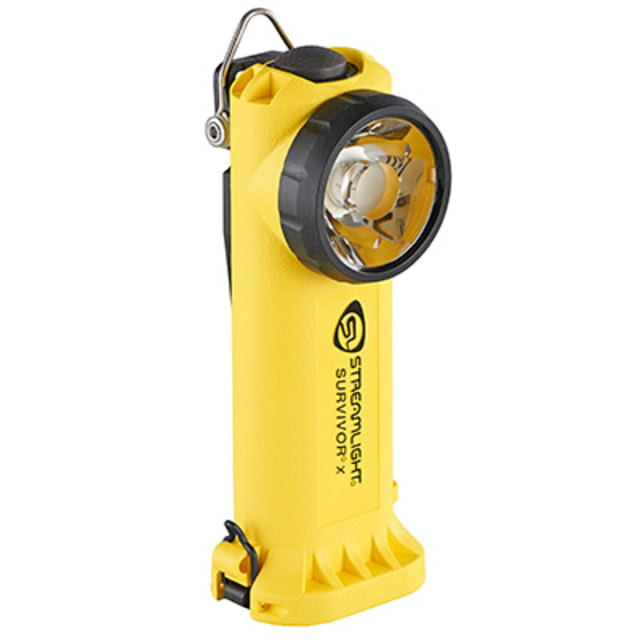 Streamlight Survivor X Safety-Rated Firefighters Right-Angle LED Flashlight AA Alkaline White 250 Lumens Yellow - Streamlight