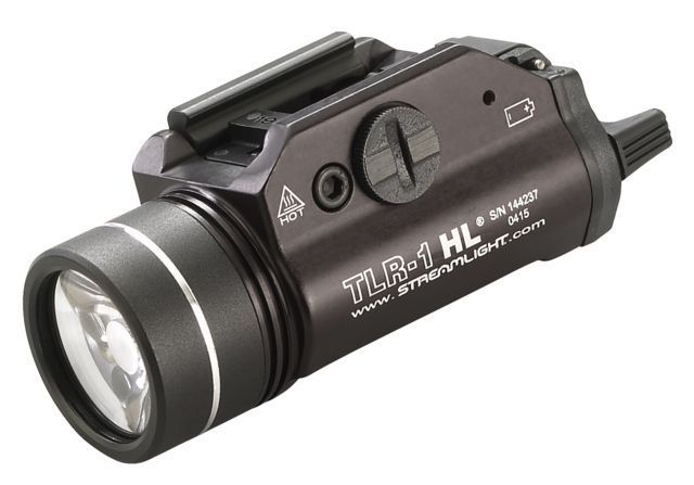 Streamlight TLR-1 HL LED Weapon Light Earless Screw w/Batteries CR123A White 1000 Lumens Black - Streamlight