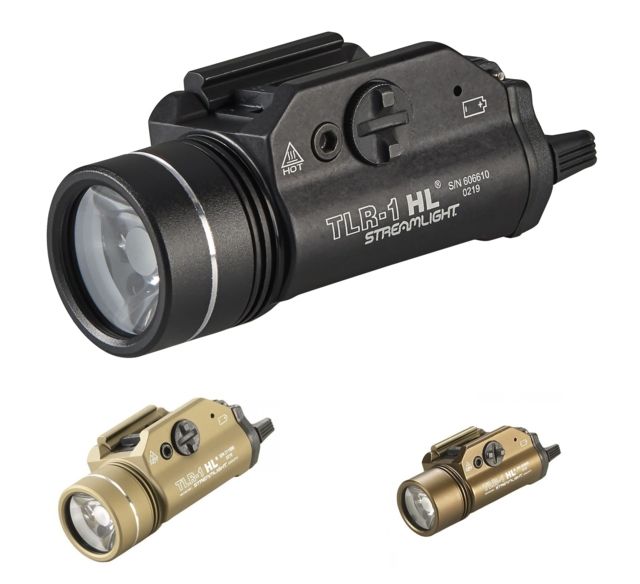 USED Streamlight TLR-1 HL LED Rail-Mounted Tactical Flashlight CR123A White 1000 Lumens w/Lithium Batteries Black  EDEMO9 Excellent Inspect and - Streamlight