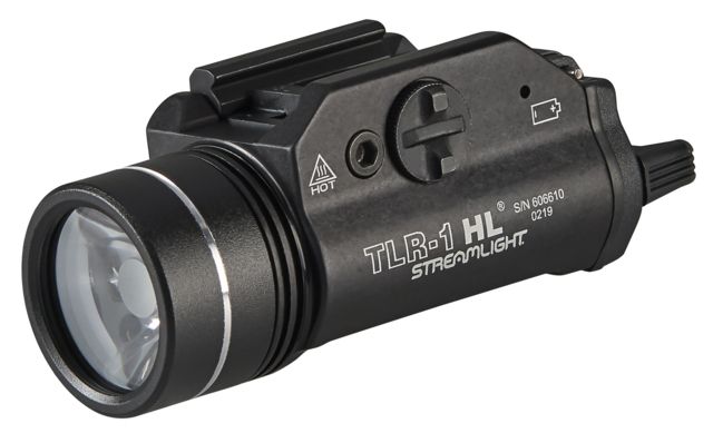 USED Streamlight TLR-1 HL LED Rail-Mounted Tactical Flashlight CR123A White 1000 Lumens w/Lithium Batteries Black - Streamlight