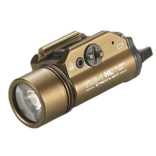 DEMO Streamlight TLR-1 HL LED Rail-Mounted Tactical Flashlight CR123A White 1000 Lumens Flat Dark Earth Brown - Streamlight