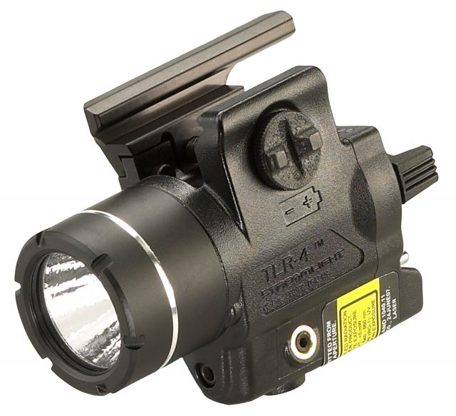USED Streamlight TLR-4 Rail Mounted Laser Sight and Flashlight CR2 Lithium USP Compact Only Red 170 Lumens Black - Streamlight