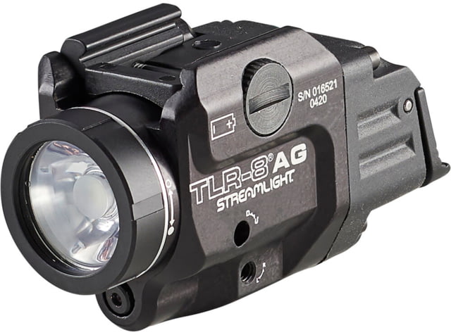 USED Streamlight TLR-8 A Weapon Light and Laser Low Switch Mounted on TLR-8A CR123A Green Beam 500 Lumens Black  EDEMO1 Condition Parts - Streamlight