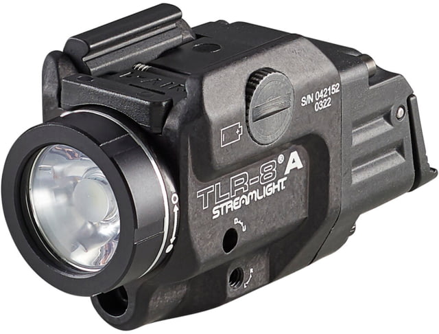 Streamlight TLR-8 A Weapon Light and Laser Low Switch Mounted on TLR-8A CR123A Red Beam 500 Lumens Black - Streamlight